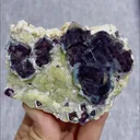 Natural Purple Phantom Fluorite with Dolomite and Mica Symbiosis comes from Yindu,Inner Mongolia 80*70*40MM - image 1