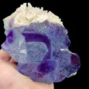 Natural Purple Phantom Fluorite with Dolomite and Quartz, Mineral Specimen:Shangbao,Hunan (125*125*80MM） - image 3