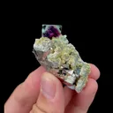 Natural Purple Phantom Fluorite with Mica and Arsenopyrite Mineral Specimen,High Quality Specimen,YINDU,INNER MONGOLIA,CHINA(46*22*25mm) - image 1