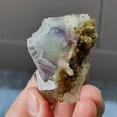 Natural Purple Phantom Fluorite with Mica and Quartz Symbiosis comes from Yaoganngxian,Hunan 55*45*30MM - image 5