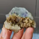 Natural Purple Phantom Fluorite with Mica and Quartz Symbiosis comes from Yaoganngxian,Hunan 55*45*30MM - image 2