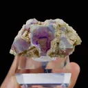 Natural Purple Phantom Fluorite with Mica Symbiosis comes from Yindu,Inner Mongolia 50*15*25MM - image 3
