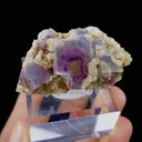 Natural Purple Phantom Fluorite with Mica Symbiosis comes from Yindu,Inner Mongolia 50*15*25MM - image 1