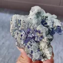 Natural Purple Phantom Fluorite with Pyrite and Arsenopyrite Symbiosis comes from Yaogangxian,Hunan 80*65*50MM - image 2