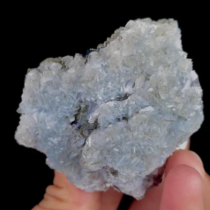 Natural Purple Phantom Fluorite with Pyrite and Calcite, Mineral Specimen:Yaogangxian,Hunan (55*60*60MM) - image 3