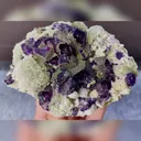 Natural Purple Phantom Fluorite with Pyrite and Mica Symbiosis comes from Yindu,Inner Mongolia 110*80*40MM - image 1