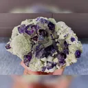 Natural Purple Phantom Fluorite with Pyrite and Mica Symbiosis comes from Yindu,Inner Mongolia 110*80*40MM - image 2