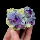 Natural Purple Phantom Fluorite with Quartz and Mica, Mineral Specimen: Inner Mongolia,China (70*40*30MM) - image 2