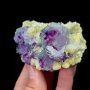 Natural Purple Phantom Fluorite with Quartz and Mica, Mineral Specimen: Inner Mongolia,China (70*40*30MM) - image 3