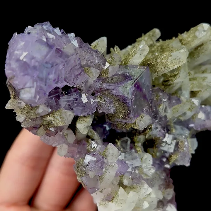 Natural Purple Phantom Fluorite,Cluster Mineral Specimen:YAOGANGSHAN (130*85*60mm) - image 3