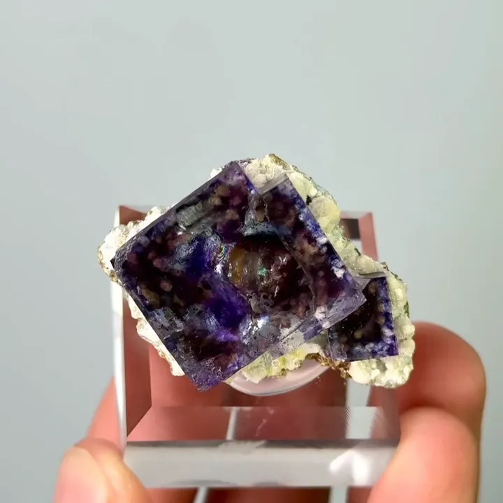 Natural Purple Phantom Fluorite,Mineral Specimen: Inner Mongolia,China (30*15*20mm) - image 3