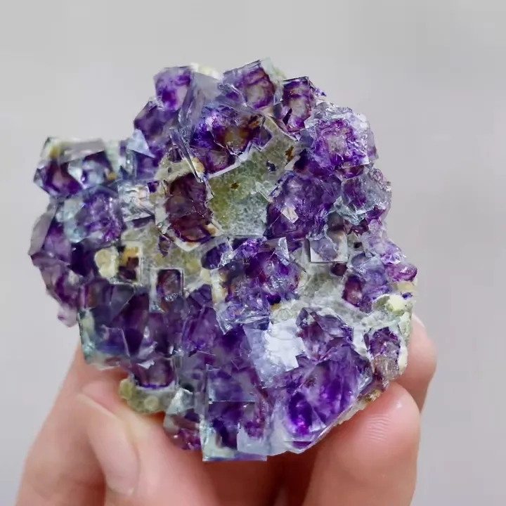 Natural Purple Phantom Fluorite,Mineral Specimen:Yindu, Inner Mongolia (55*50*15MM) - image 3