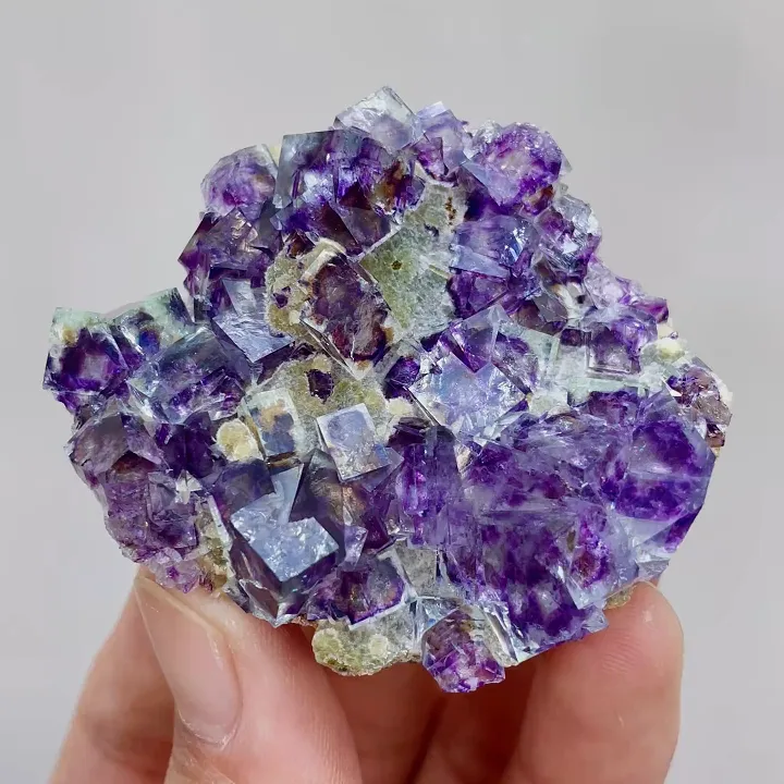 Natural Purple Phantom Fluorite,Mineral Specimen:Yindu, Inner Mongolia (55*50*15MM) - image 4