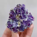 Natural Purple Phantom Fluorite,Mineral Specimen:Yindu, Inner Mongolia (55*50*15MM) - image 2