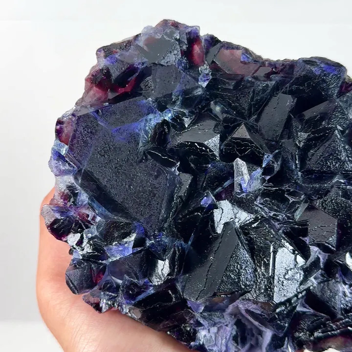 Natural Purple Phantom Fluorite,Mineral Specimen:YINDU NEIMENG (160*35*110mm) - image 2