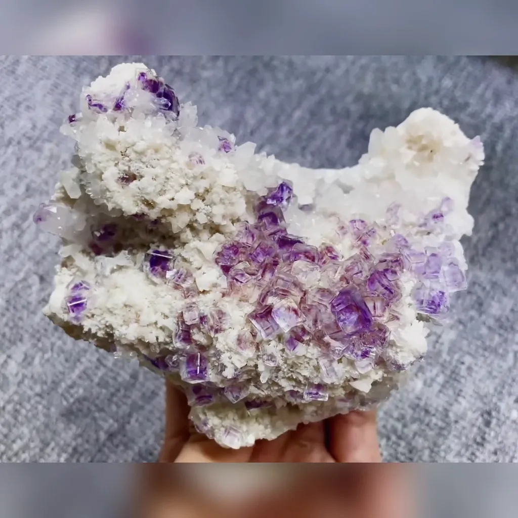 Natural Purple Phantom Fluorspar and Quartz Symbiosis comes from Shangbao,Hunan 120*90*80MM - image 3