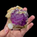 Natural Purple Phantom Stepped Fluorite with Crystal Top Mineral Specimen,High Quality Specimen,YAO GANG XIAN,HUNAN,CHINA(70*63*48mm) - image 4