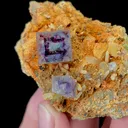 Natural Purple Phantom Window Fluorite,Cube Mineral Specimen: YINDU HUNAN (60*25*40mm) - image 2