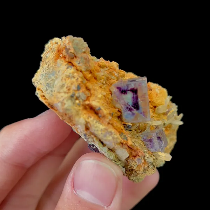 Natural Purple Phantom Window Fluorite,Cube Mineral Specimen: YINDU HUNAN (60*25*40mm) - image 3