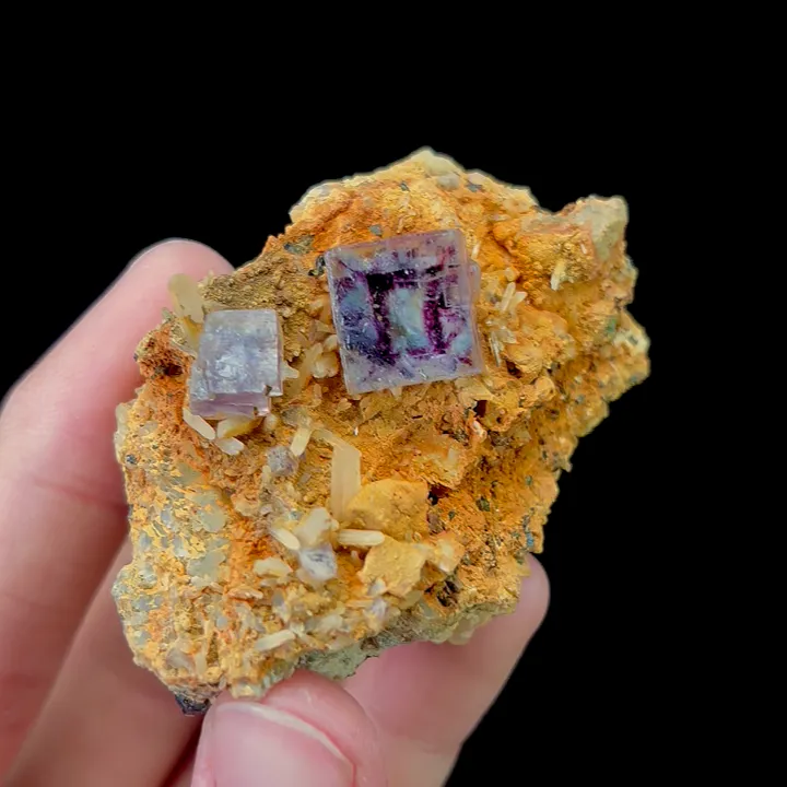 Natural Purple Phantom Window Fluorite,Cube Mineral Specimen: YINDU HUNAN (60*25*40mm) - image 4