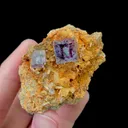 Natural Purple Phantom Window Fluorite,Cube Mineral Specimen: YINDU HUNAN (60*25*40mm) - image 4