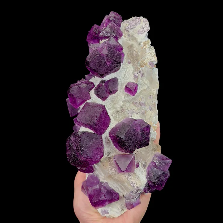 Natural Purple Polyhedral Fluorite, Mineral Specimen:Zhejiang,China (250*95*90MM) - image 2