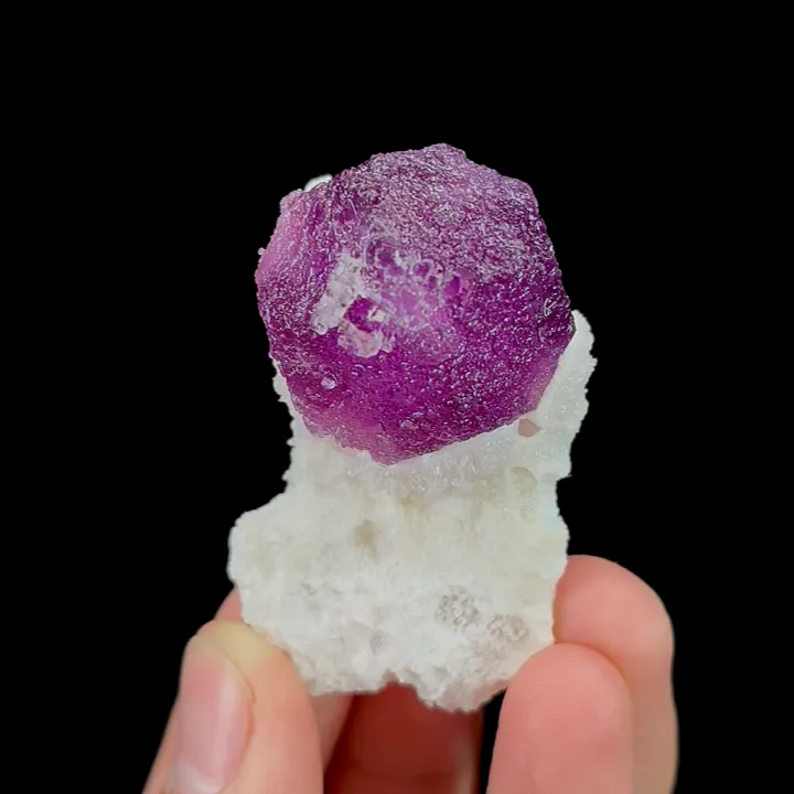 Natural Purple Polyhedral Fluorite, Mineral Specimen:Zhejiang,China (30*50*25MM) image