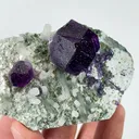 Natural Purple Polyhedral Fluorite with Pyrite and Quartz, Mineral Specimen: Yindu,Inner Mongolia (75*45*30MM) - image 4