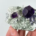 Natural Purple Polyhedral Fluorite with Pyrite and Quartz, Mineral Specimen: Yindu,Inner Mongolia (75*45*30MM) - image 3