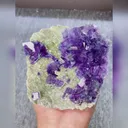 Natural Purple Pphantom Fluorite and Mica comes from 105*105*35MM - image 1
