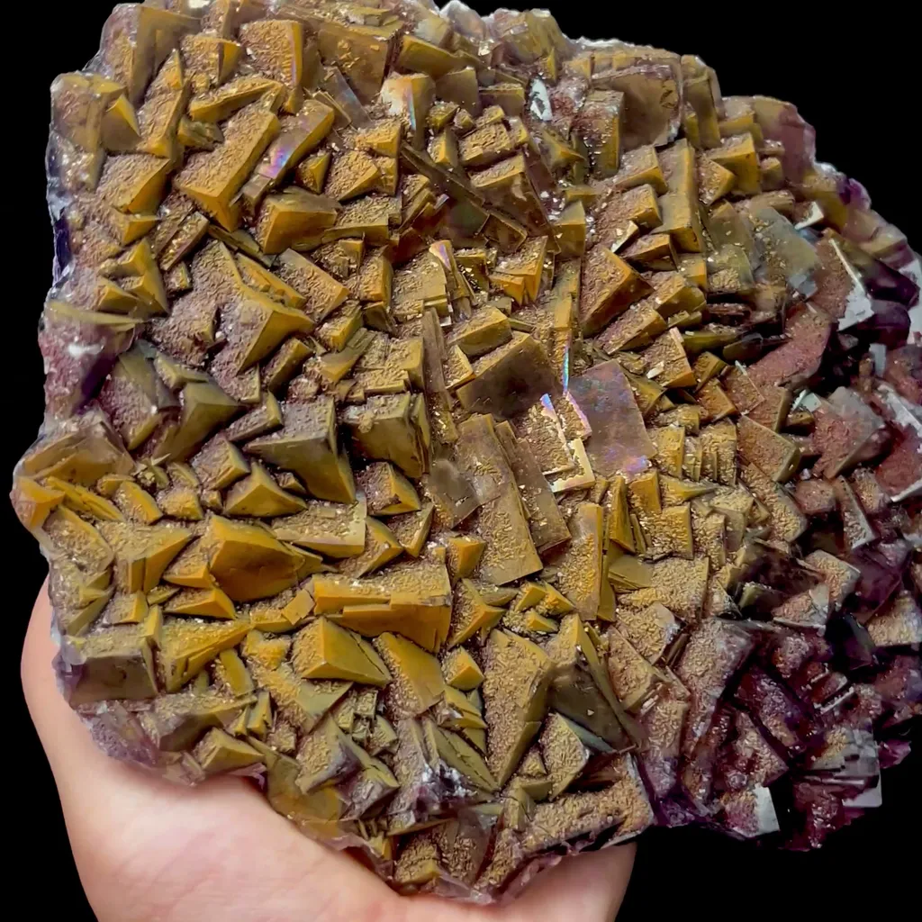 Natural Purple Rainbow Fluorite Mineral Specimen,High Quality Specimen,HENAN,CHINA(205*145*26mm) - image 2