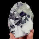 Natural Purple Scheelite and Calcite,Crystal Mineral Specimen: YAOGANGXIAN (80*40*55mm) - image 1