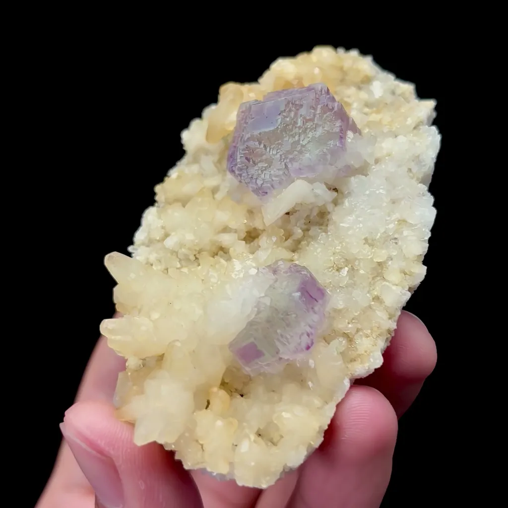 Natural Purple Spherical Fluorite and Calcite Mineral Specimen,High Quality Specimen,SHANGBAO,HUNAN,CHINA(85*50*30mm) - image 2