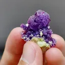 Natural Purple Spherical Fluorite and Quartz Symbiosis comes from Leipingkuang, Chenzhou 20*25*15MM - image 1