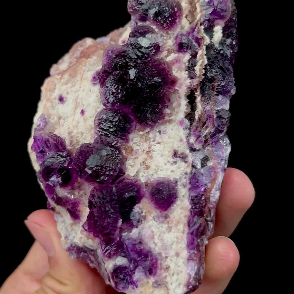 Natural Purple Spherical Fluorite Mineral Specimen,High Quality Specimen,HENAN,CHINA(100*63*42mm) - image 3