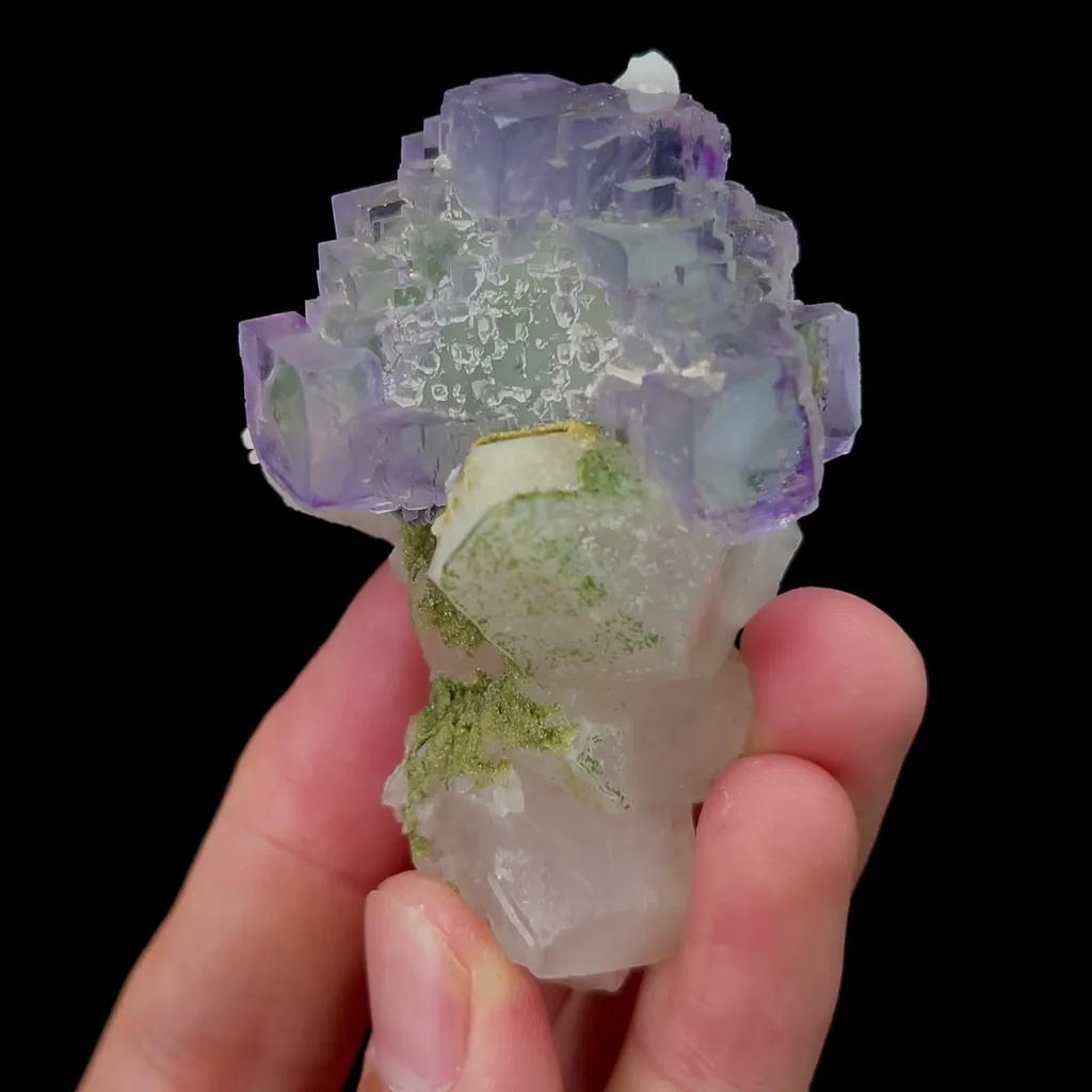 Natural Purple Stepped Fluorite and Crystal Mineral Specimen,High Quality Specimen,YAO GANG XIAN,HUNAN,CHINA(44*30*48mm) - image 4