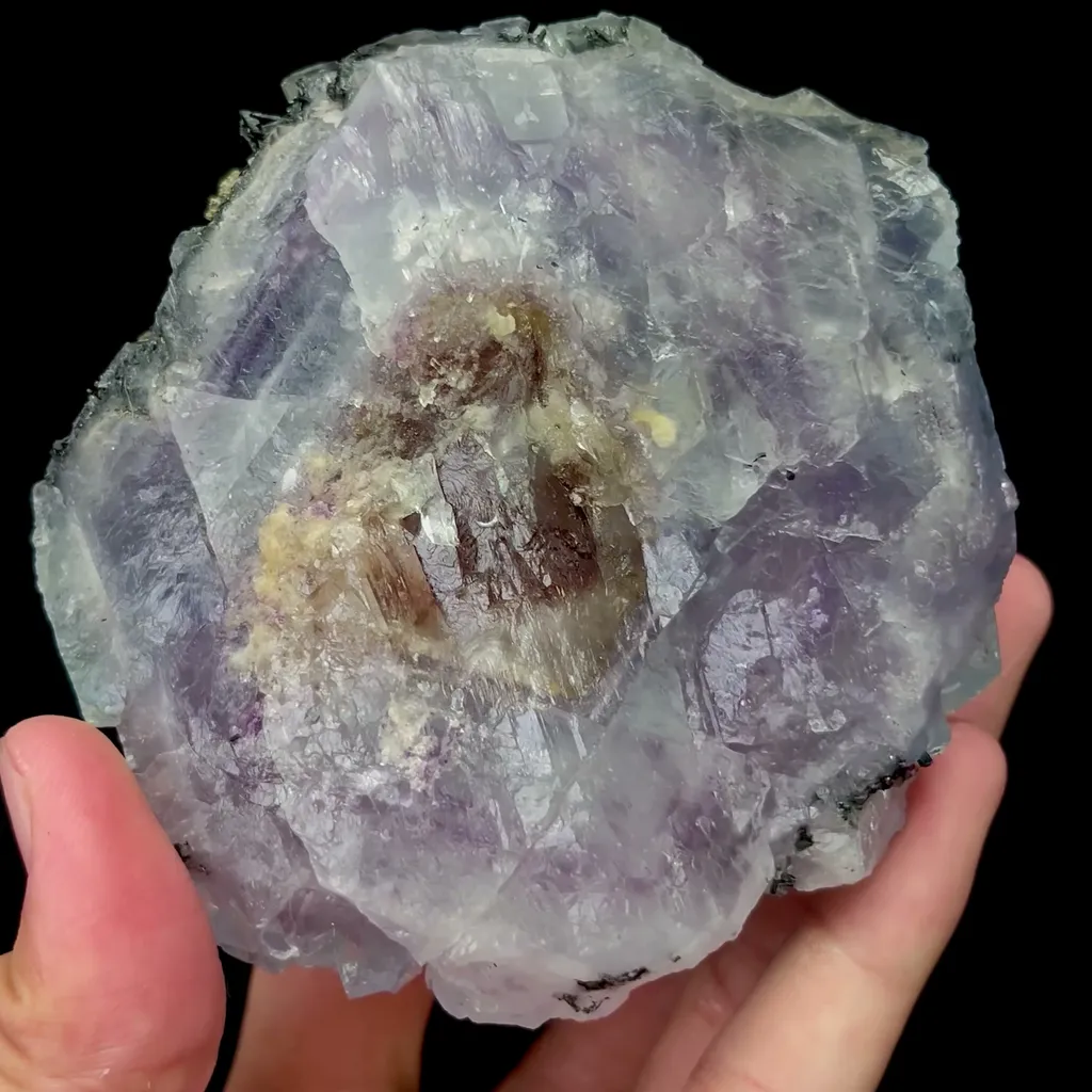 Natural Purple Stepped Fluorite and Hubnerite Mineral Specimen,High Quality Specimen,YAO GANG XIAN,HUNAN,CHINA(90*95*50mm) - image 4