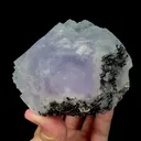 Natural Purple Stepped Fluorite and Hubnerite Mineral Specimen,High Quality Specimen,YAO GANG XIAN,HUNAN,CHINA(90*95*50mm) - image 1