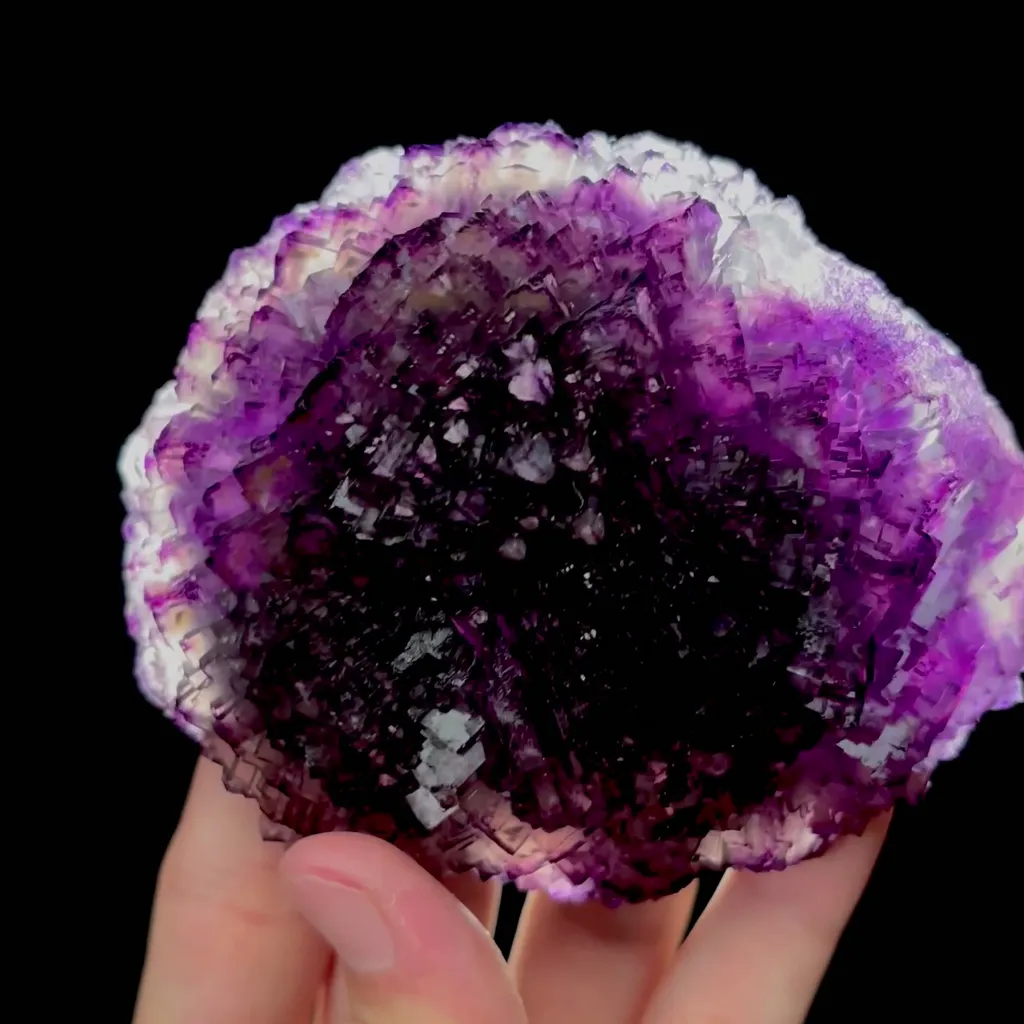 Natural Purple Stepped Fluorite Mineral Specimen,High Quality Specimen,HUNAN,CHINA(105*90*40mm) - image 3