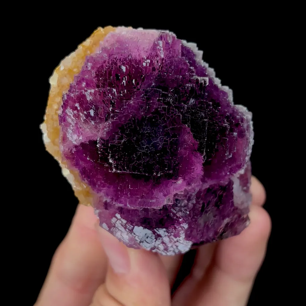 Natural Purple Stepped Fluorite Mineral Specimen,High Quality Specimen,ZHEJIANG,CHINA(52*40*67mm) - image 4