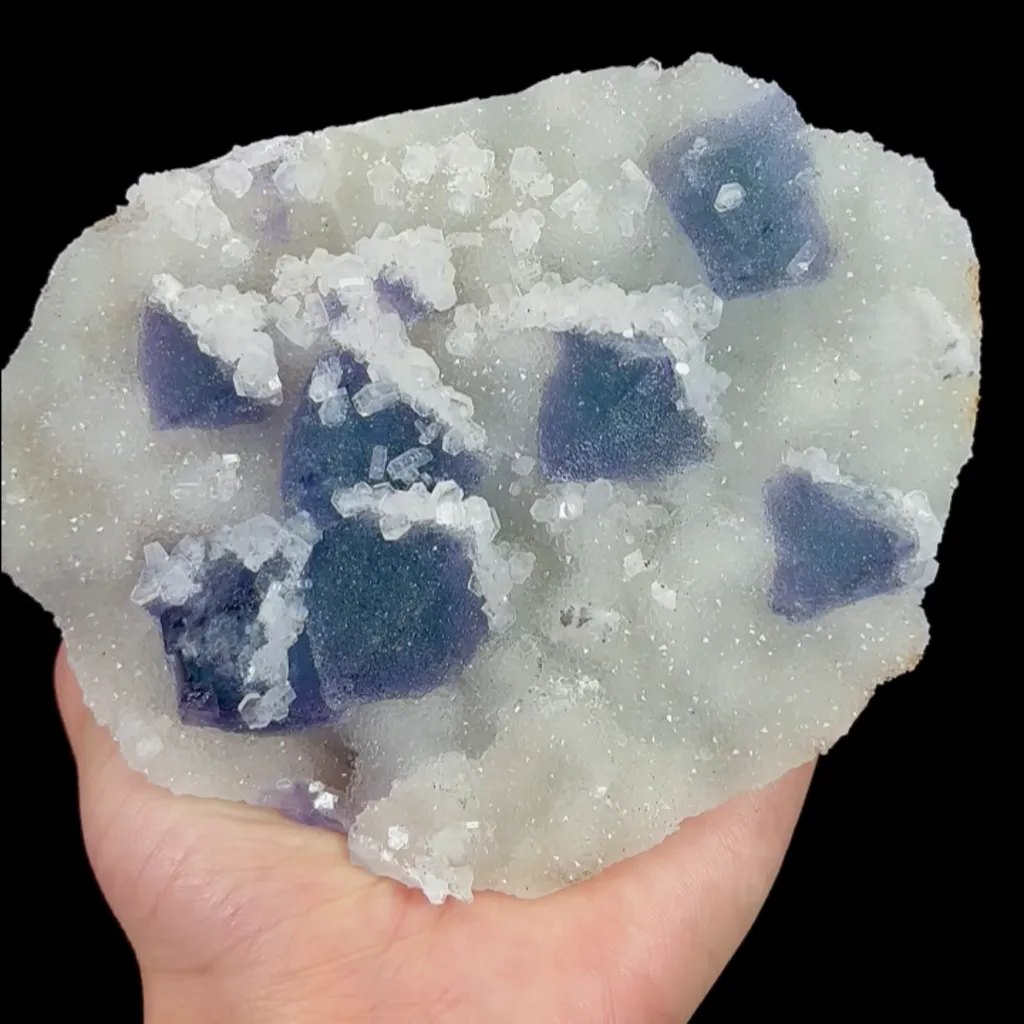 Natural Purple Sugar Quartz and Calcite, Mineral Specimen:Fujian,China (135*105*50MM) - image 6
