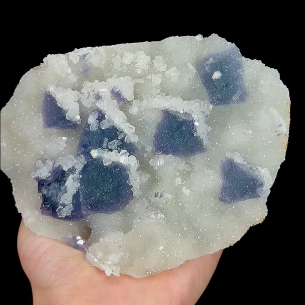 Natural Purple Sugar Quartz and Calcite, Mineral Specimen:Fujian,China (135*105*50MM) - image 5