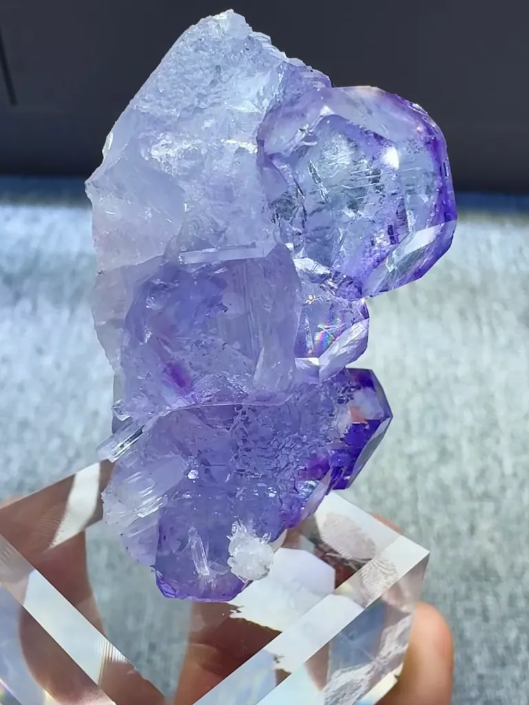 Natural Purple  Tanzanite Fluorite comes from Fujian,China 30*35*50MM - image 5