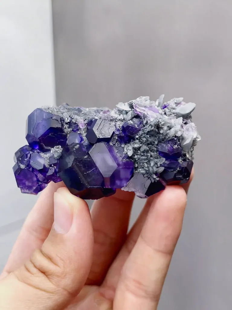 Natural Purple Tanzanite Fluorite comes from Fujian,China 37*20*70MM - image 5