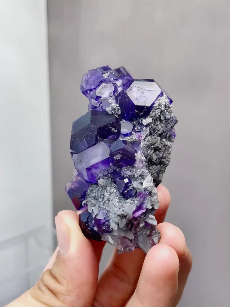 Natural Purple Tanzanite Fluorite comes from Fujian,China 37*20*70MM image