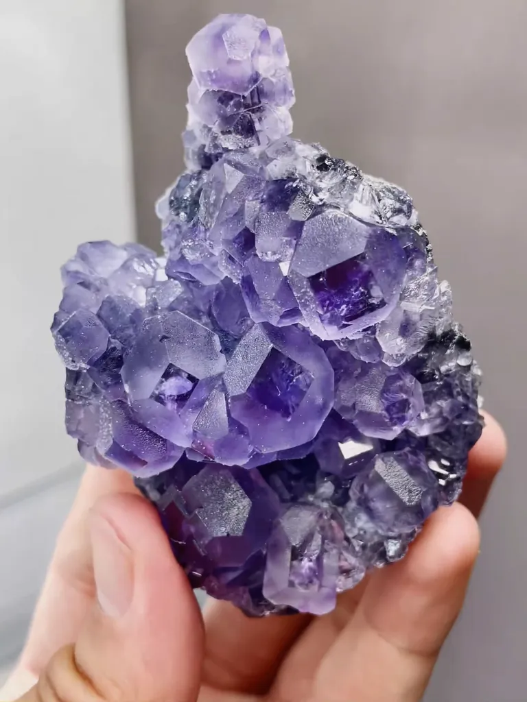 Natural Purple Tanzanite Fluorite comes from Fujian,China 50*35*75MM - image 5