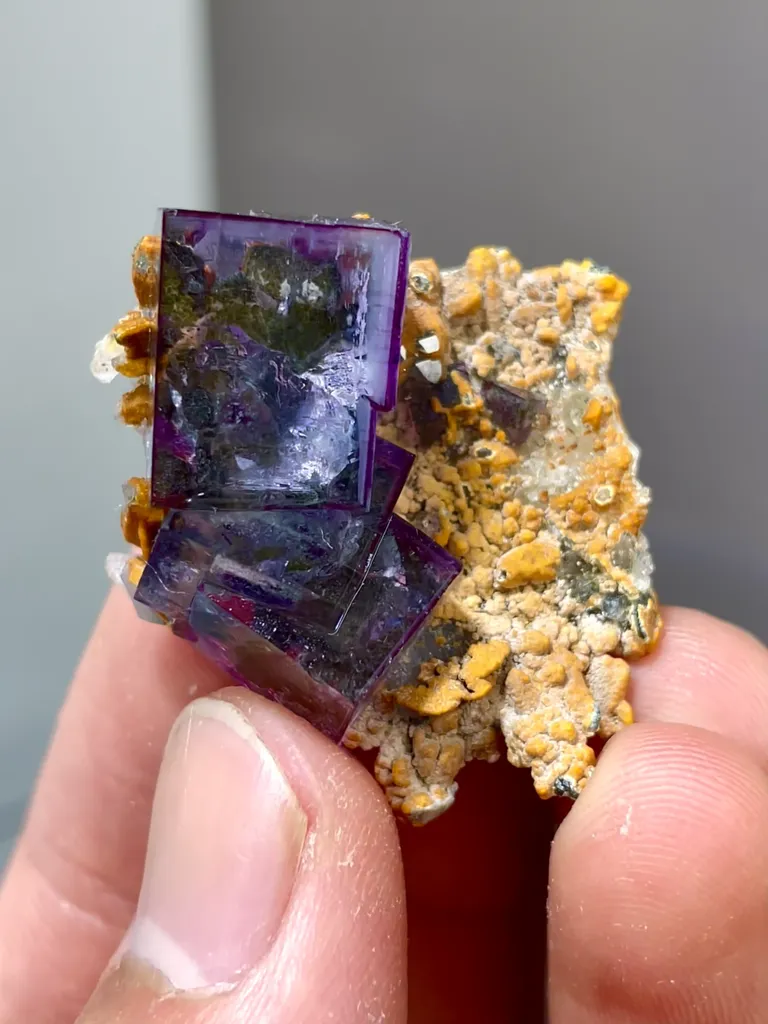 Natural Purple Transparent Cube Fluorite comes from Yaogangxian,Hunan 30*15*25MM - image 5