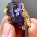 Natural Purple Transparent Cube Fluorite comes from Yaogangxian,Hunan 30*15*25MM - image 1