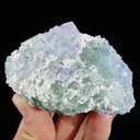 Natural Purple Transparent Cubic Fluorite and Green Fluorite Symbiosis comes from Zhejiang,China 70*30*50MM - image 2