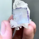 Natural Purple Transparent Cubic Fluorite and Quartz Coexist comes from Yaogangxian,Hunan 35*25*20MM - image 1